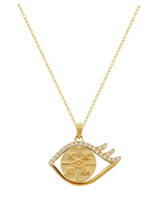 Art d or Doppeltes Halskette mit Talisman aus 9K Gold Art d or Doppeltes Halskette mit Talisman aus 9K Gold