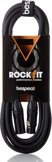 Bespeco Cablu XLR De Sex Masculin - XLR De Sex Feminin Negru 10m RKMB1000R