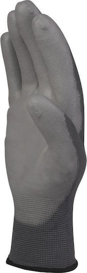 Delta Plus Ve702 Gloves for Work Gray Polyurethane/Polyester Polyester 1pcs