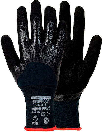 Cofra Gloves for Work Black Nitrile 1pcs