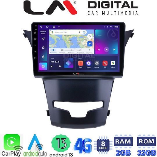 LM Digital Auto-Audiosystem für Daewoo Korando Ssangyong Korando Korando 2014+ (Bluetooth/USB/WiFi/GPS/Apple-Carplay/Android-Auto) mit Touchscreen 9"