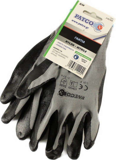 Gloves for Work Gray Nitrile