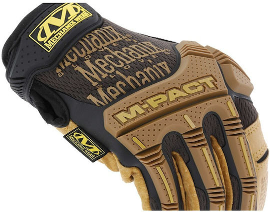 Mechanix Wear Durahide M-Pact Resistant Γάντια Εργασίας Καφέ Συνθετικού Δέρματος