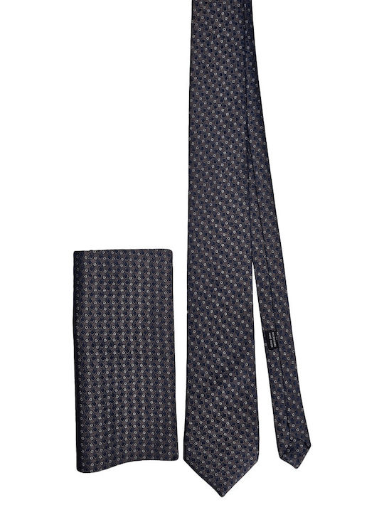 David Moor Men's Tie Set in Navy Blue Color