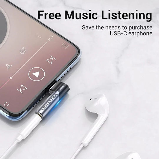 Vention Converter USB-C male to 3.5mm female Gray 1pcs BGWH0