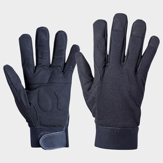 Stenso Gloves for Work Black Leather-Cotton 1pcs