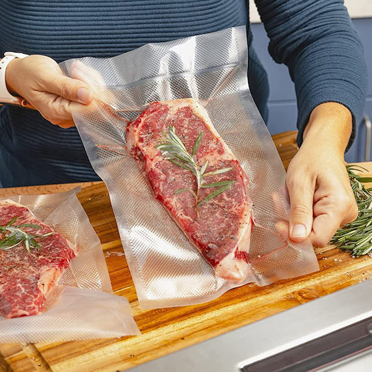 Set 2 Role pentru Sigilare cu Vid Zafit 28 X 300 Cm Sigilator Alimente Reutilizabil Durabil Mașină Sous Vide Lavabil Fără BPA Transparent