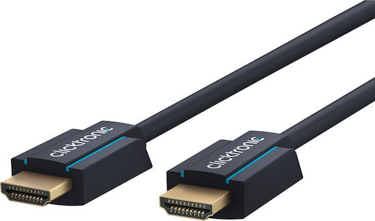 Clicktronic HDMI 1.4 High Speed 1080p 120Hz Cable HDMI male - HDMI male 1m Μπλε