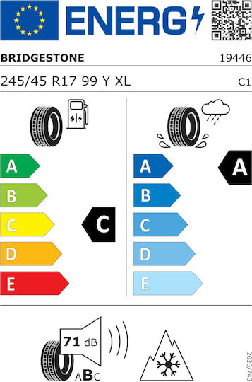 Bridgestone WeatherControl A005 Evo 245/45R17 99Y XL Λάστιχο 4 Εποχών για Επιβατικό Αυτοκίνητο