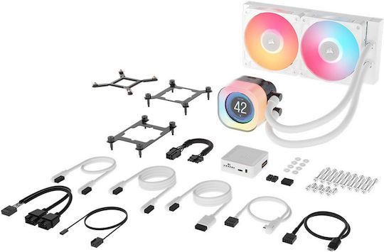 Corsair iCUE Link Titan RX RGB LCD Water Cooling AIO CPU With 2 120mm Fans White