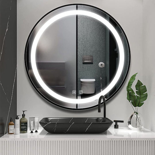 Tutumi Runder LED Badezimmerspiegel Schwarz