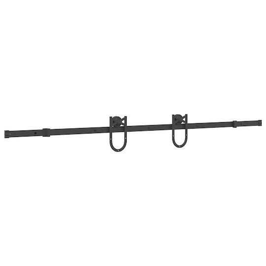 vidaXL Sliding Door Mechanism for Middle Door 200cm Black