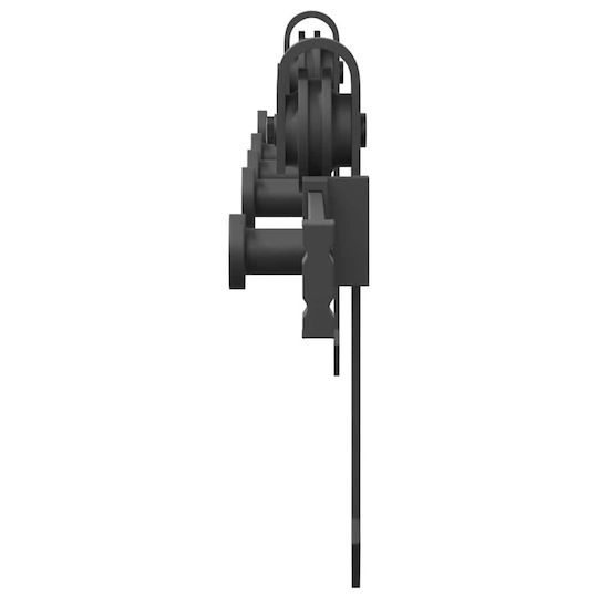 vidaXL Sliding Door Mechanism for Middle Door 152.5cm Black