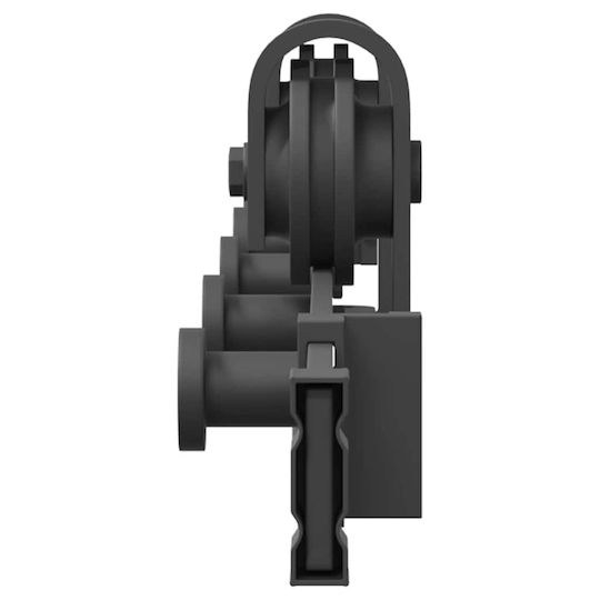 vidaXL Sliding Door Mechanism for Middle Door 152.5cm Black