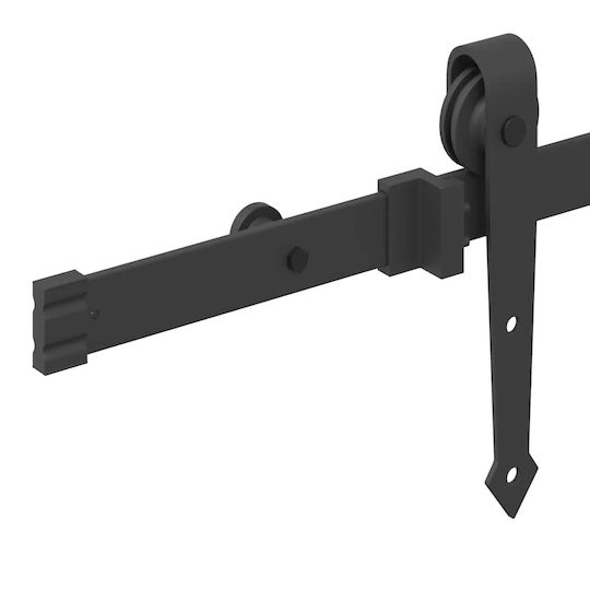 vidaXL Sliding Door Mechanism for Middle Door 152.5cm Black