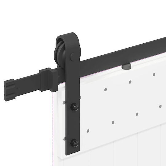 vidaXL Μηχανισμός Συρόμενης Μεσόπορτας 183cm Μαύρος