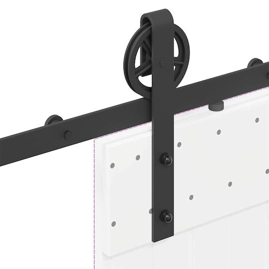 vidaXL Sliding Door Mechanism For Door 200cm Black