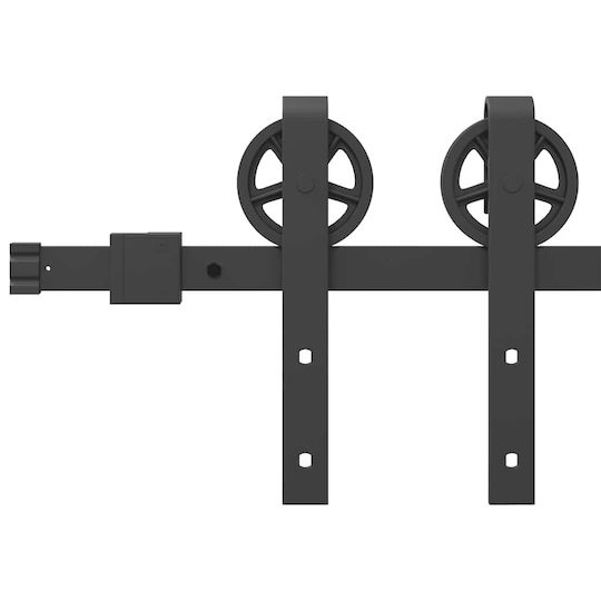 vidaXL Sliding Door Mechanism For Door Knobs 183cm Black
