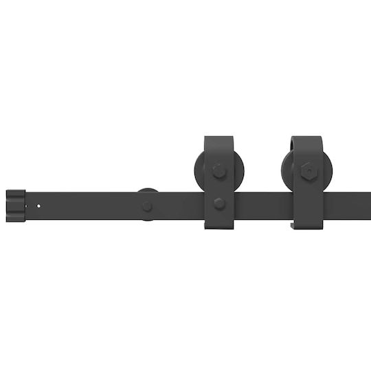 vidaXL Sliding Door Mechanism for Middle Door 200cm Black