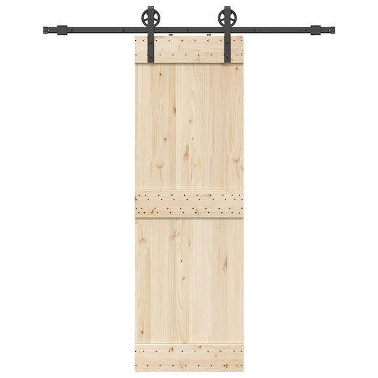 vidaXL Sliding Door Mechanism For Door Knobs 183cm Black