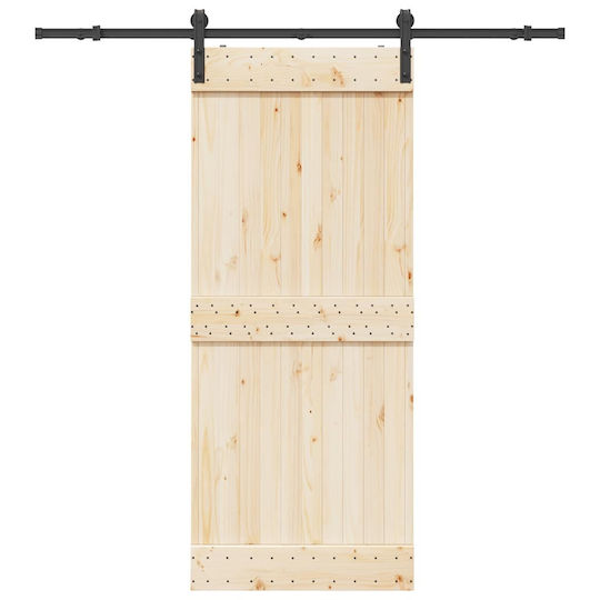 vidaXL Sliding Door Mechanism For Door 200cm Black