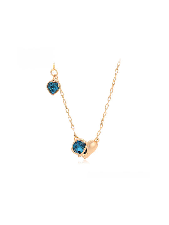 Chrysothemiss Necklace with design Heart Gold Plated