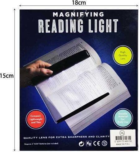 Φως Διάβασμα Μεγεθυντικό Φακό Reading Light Magnifying Glass