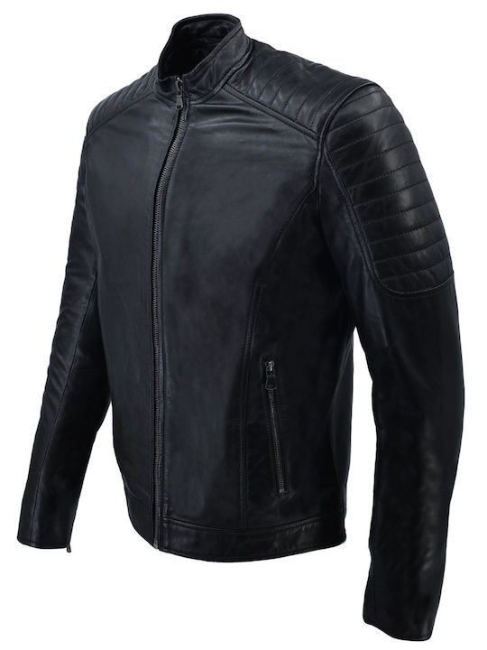 Dermatina 100 Biker Leather Jacket Black