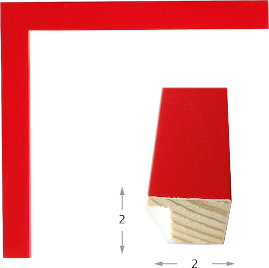 Wandmontage Hölzernes mit Roter Rahmen