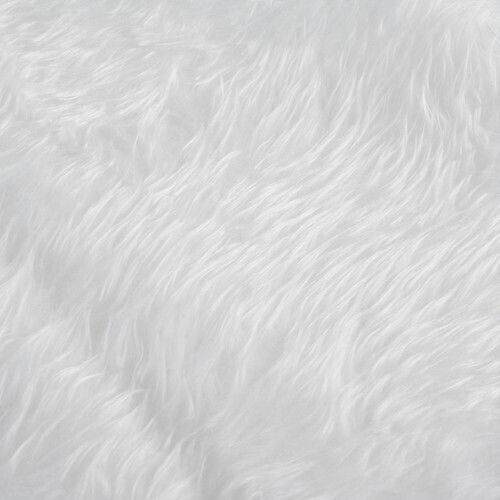 Christmas Tree Skirt Polyester ''Tree'' White with Furry Texture D120cm.
