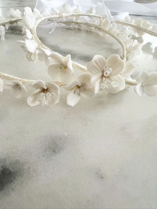 Aphrodite Porcelain Flower Wedding Crowns