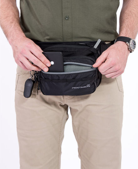 Pentagon Runner Military Pouch Belt made of Polyester Black 3lt