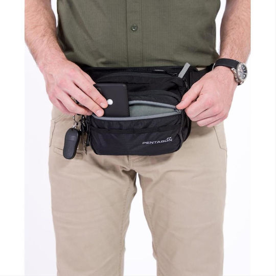 Pentagon Runner Military Pouch Belt made of Polyester Black 3lt