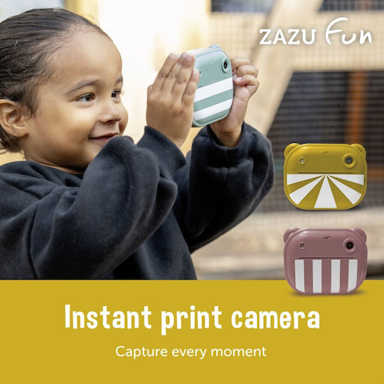 Zazu Fun Kids Camera 48 Mp Instant Printing Hd 1080p Green
