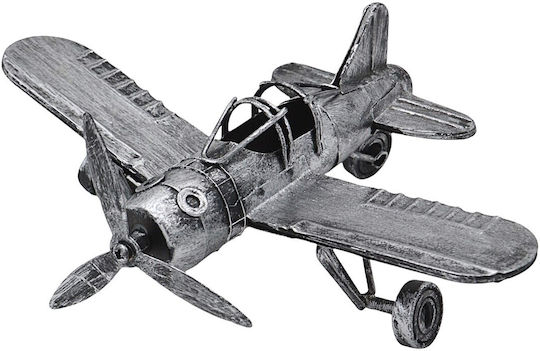 Vintage Metallic Miniature Airplane 20x17x9cm