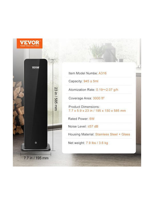 Vevor Led Aromatherapy Device Gray 6W TSXXJTS600ML0C9XZV2