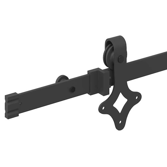 vidaXL Sliding Door Mechanism for Middle Door 213.5cm Black