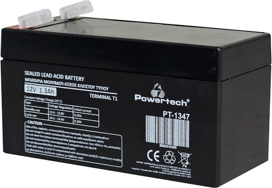 Powertech Μπαταρία UPS με Χωρητικότητα 1.3Ah και Τάση 12V PT-1347 1τμχ
