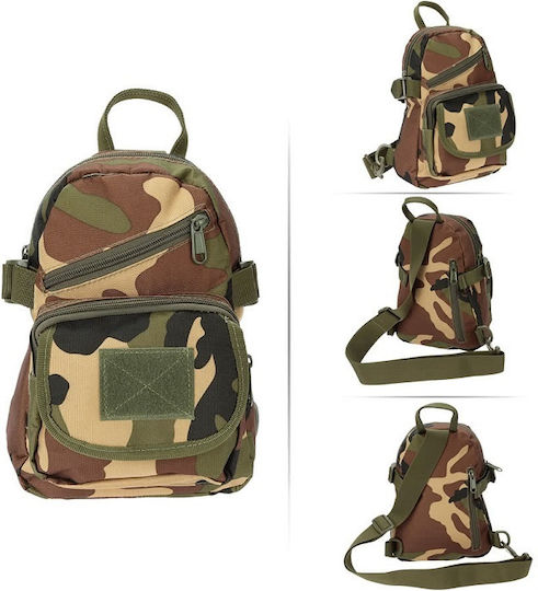 One Strap Bl061 Στρατιωτικό Σακίδιο Πλάτης από Πολυεστέρα Woodland Army Green 7lt