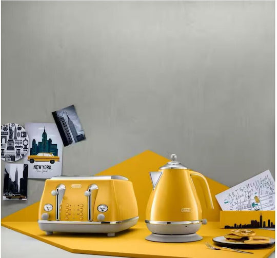 De'Longhi Icona Capitals New York Reisekessel 1.7Es 2000W Gelb
