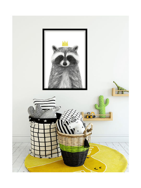 Παιδικό Κάδρο Queen Racoon 21x30εκ.
