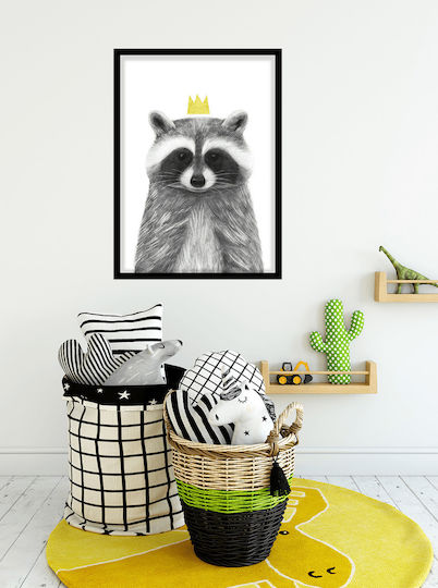 Παιδικό Κάδρο Queen Racoon 21x30εκ.