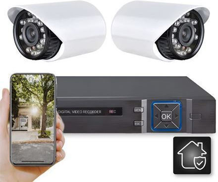 Surveillance System 10 Cameras Wireless Cameras Analog 1080p with Recorder DVR & Monitor