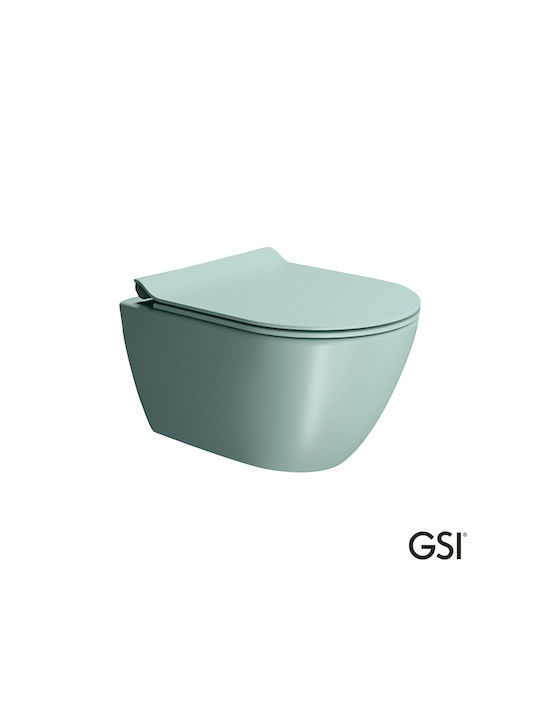 GSI Λεκάνη Κρεμαστή με Slim Κάλυμμα Soft Close Μπεζ GSI Λεκάνη Κρεμαστή με Slim Κάλυμμα Soft Close Μπεζ