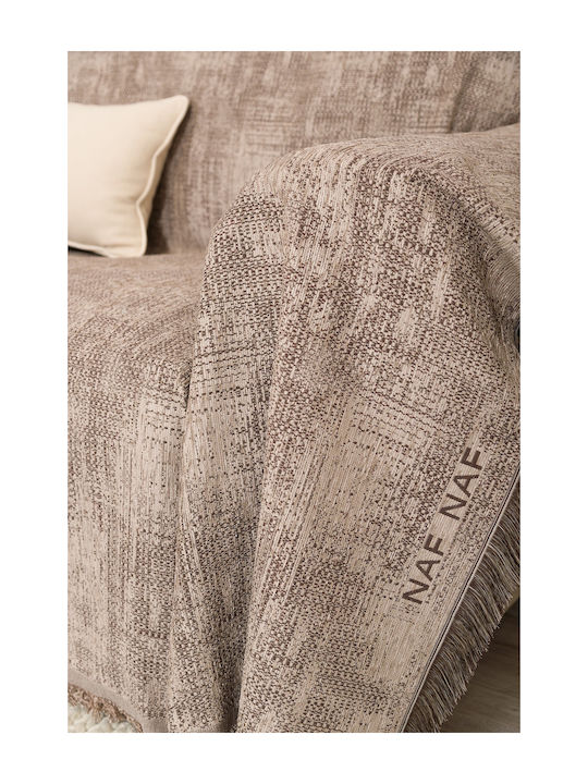 Naf Naf Vintage 2000 Ριχτάρι Διθέσιου Καναπέ Chenille 180x250εκ. Μπεζ