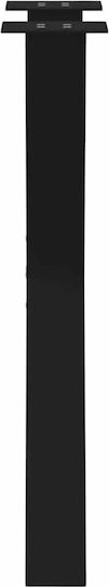 vidaXL Metallic Furniture Leg 2 Pieces Suitable for Table / Coffee Table / Office 60x72cm Black