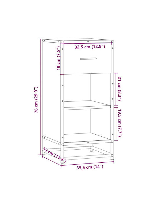 Bibliotecă Sonoma Stejar 35,5x35x76 cm