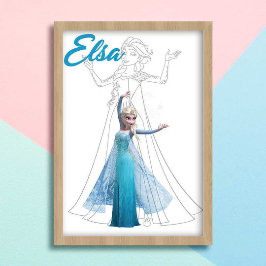 Παιδικό Κάδρο Princess Elsa 30x40εκ.