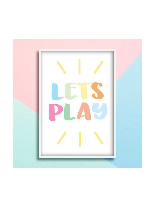 Παιδικό Κάδρο Lets Play με Λευκή Κορνίζα από Πλαστικό 21x30εκ.
