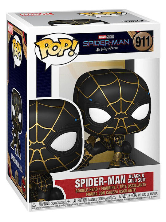 Funko Pop! Bobble-Head Marvel: Spider-Man - Spider-Man (Black & Gold Suit) 911 Exclusive